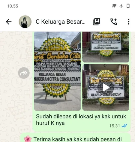 Pengiriman Papan Bunga Duka Randulawang Jati